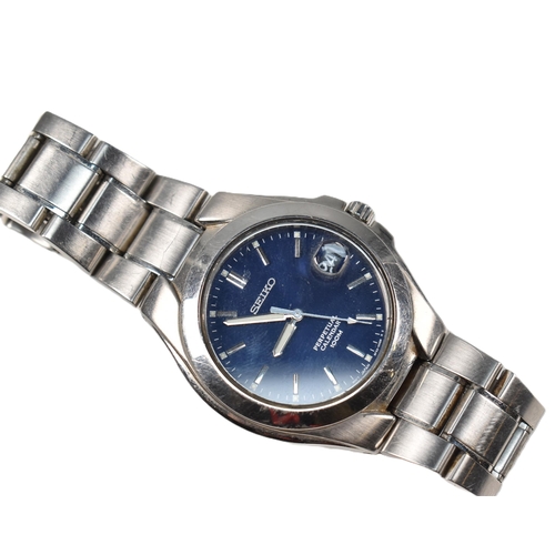 259 - A Seiko gentleman's wristwatch. The Seiko stainless steel wristwatch having stick indices, plongeur ... 