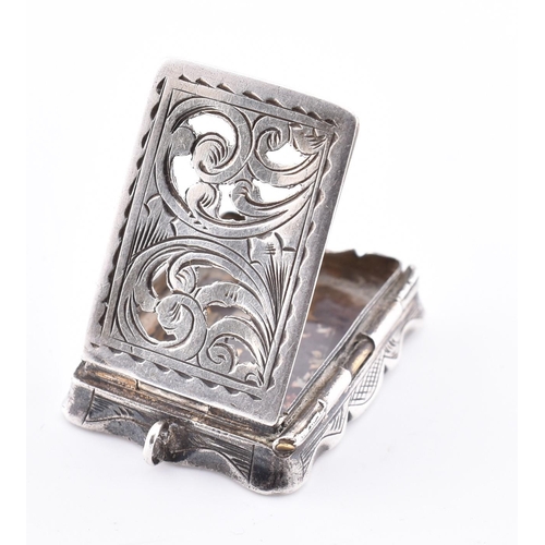 35A - 19th century silver vinaigrette pendant. Hallmarked Birmingham 1870. Weight 10.6g. Measures 3.3cm. A... 