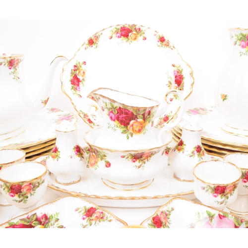 1 - Royal Albert - Old Country Roses - Vintage mid 20th century porcelain china dinner / tea service set... 