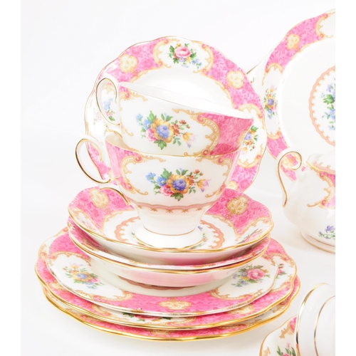 112 - Royal Albert - Lady Carlyle - A vintage 20th century six person tea service set. To include cups, sa... 