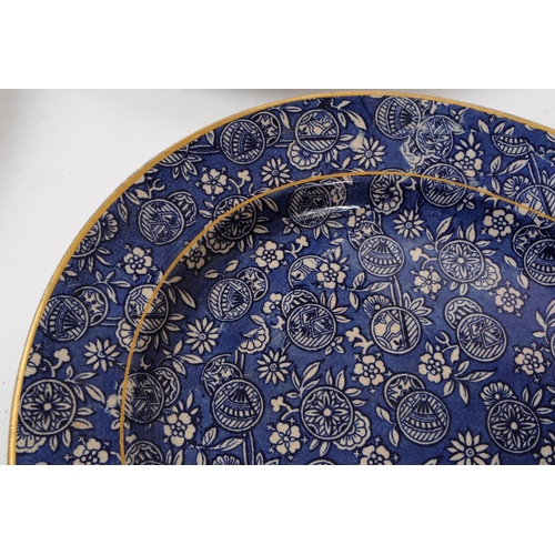 117 - A group of 19th century ceramic meat platters. All of oval form with some examples bearing maker's m... 