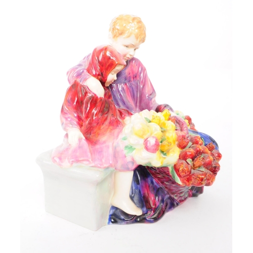 129 - Royal Doulton - Mid century porcelain Flower Seller's Children HN1342 figurine. Depicting two childr... 