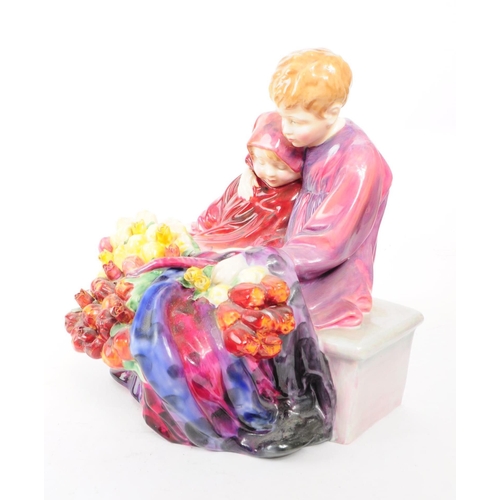 129 - Royal Doulton - Mid century porcelain Flower Seller's Children HN1342 figurine. Depicting two childr... 