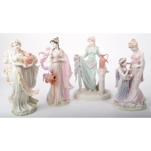 132 - Wedgwood - Four 1996 porcelain The Classical Collection figures. Comprised of Gaiety, Reverie, Tende... 