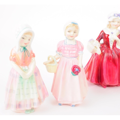 134 - Royal Doulton - Collection of six 20th century porcelain girl figures. Comprised of Dinky Do HN1678,... 