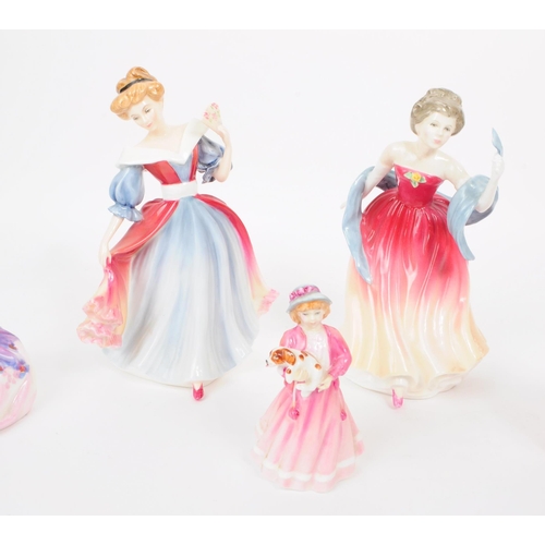 136 - Royal Doulton - Collection of seven 20th century porcelain figures. Comprised of a 1990 Amy HN3316, ... 