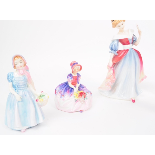 136 - Royal Doulton - Collection of seven 20th century porcelain figures. Comprised of a 1990 Amy HN3316, ... 