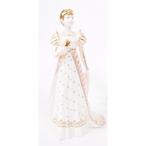 144 - Four late 20th century porcelain figures comprised of a 1993 Coalport Femmes Fatales Empress Josephi... 