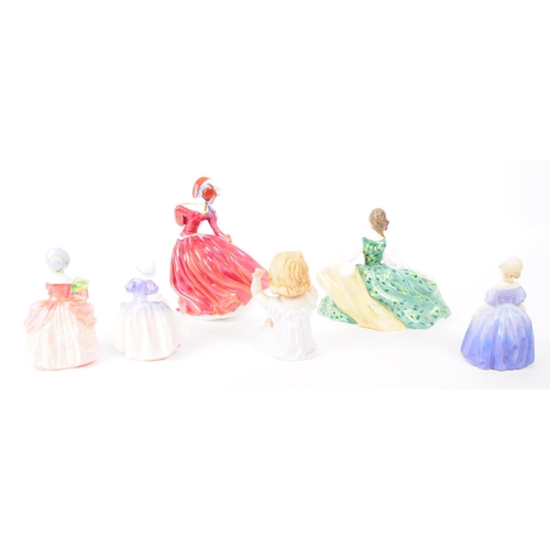 145 - Royal Doulton - Collection of six 20th century porcelain figurines comprised of Autumn Breezes HN 19... 