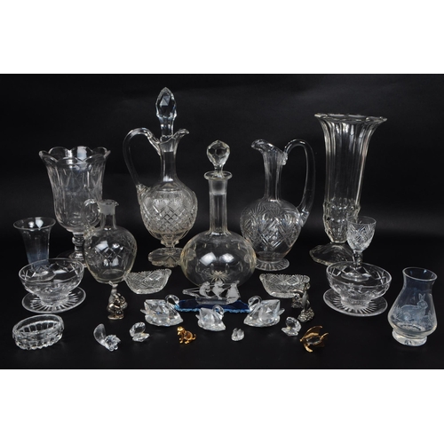 152 - Collection of late 20th century glass wares and Swarovski ornaments. Examples including Stuart cryst... 