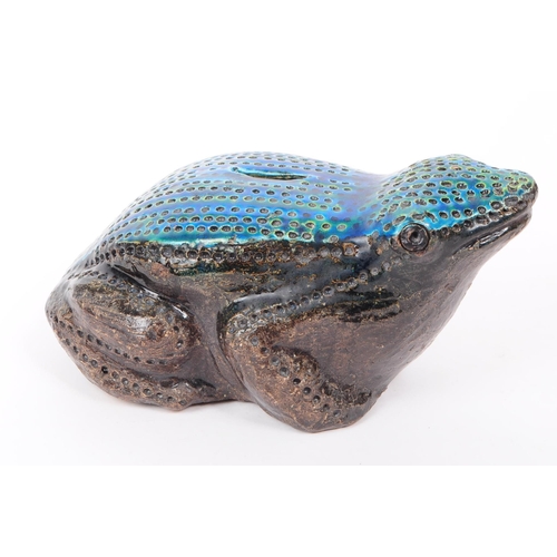 165 - Bitossi Aldo Londi - A vintage mid 20th century 1960s Italian ceramic toad / frog money box. The fro... 