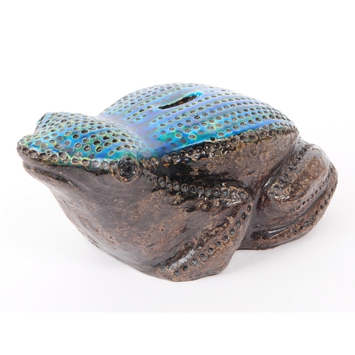 165 - Bitossi Aldo Londi - A vintage mid 20th century 1960s Italian ceramic toad / frog money box. The fro... 