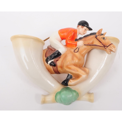 167 - Beswick - W. Goebel - Two vintage 20th century ceramic hunting equestrian figures. To include a Besw... 