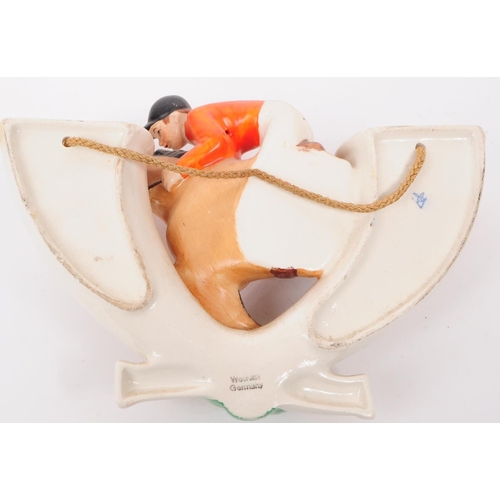 167 - Beswick - W. Goebel - Two vintage 20th century ceramic hunting equestrian figures. To include a Besw... 