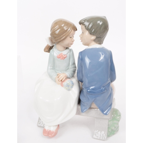 185 - Lladro - Nao - Five late 20th century porcelain figures. Comprised of a two babies no. 5772, a toddl... 