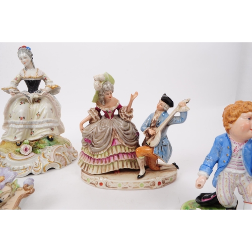 194 - Collection of vintage 20th century porcelain figures. Comprised of two German Grafenthal figures of ... 