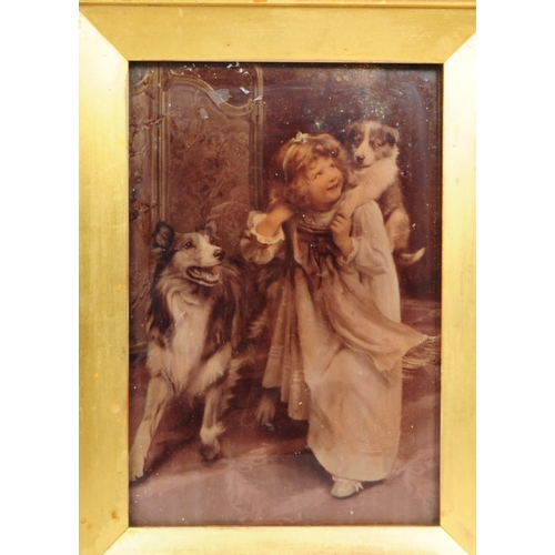 203 - After Arthur John Elsley (1860 - 1952) - Two early 20th century crystoleums, in gilt frames and glaz... 