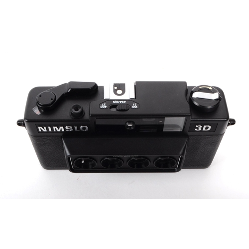 207 - Nimslo - A vintage late 20th century 1980s Nimslo 3D 35mm camera. The camera featuring Quadra 30mm l... 