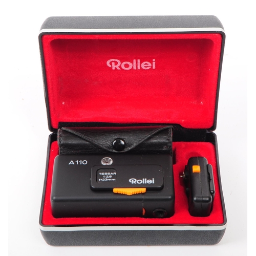 216 - Rollei - A vintage 20th century circa 1970s Rollei A110 110 format compact viewfinder camera. The ca... 