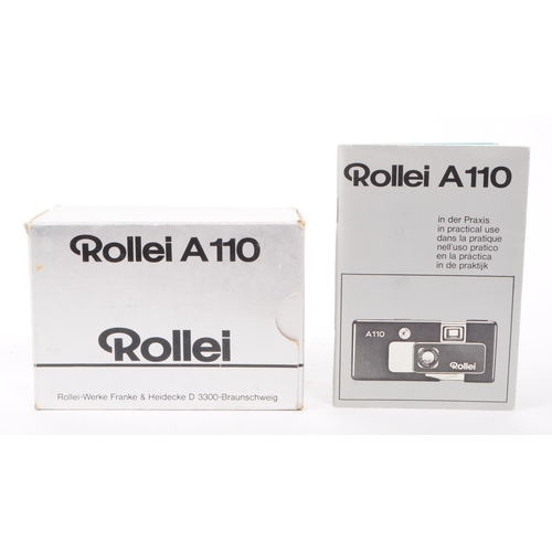 216 - Rollei - A vintage 20th century circa 1970s Rollei A110 110 format compact viewfinder camera. The ca... 