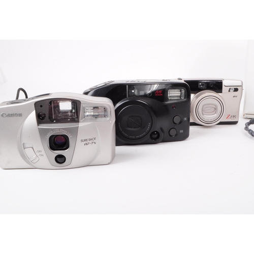 225 - Canon - A collection of seven late 20th, early 21st century 35mm and APS point and shoot film camera... 