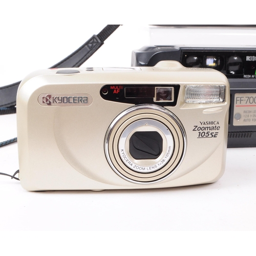 227 - A collection of six late 20th century point and shoot 35mm film cameras. The collection to include: ... 