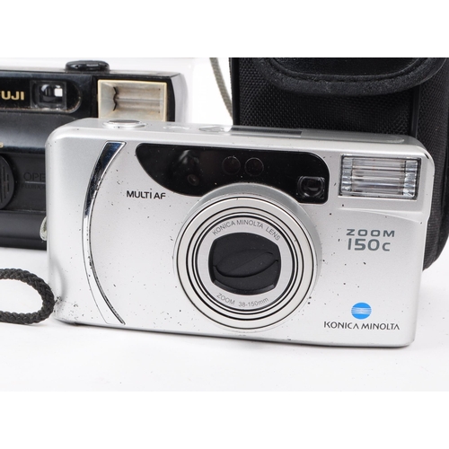 227 - A collection of six late 20th century point and shoot 35mm film cameras. The collection to include: ... 