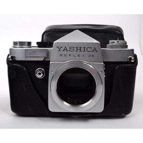 229 - Yashica - Two vintage 20th century 1960s and 1970s 35mm SLR cameras. The collection to include a Yas... 