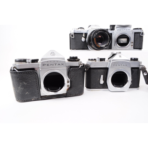 234 - Asahi Pentax - A collection of vintage 20th century 1960s and 1970s Pentax 35mm SLR cameras. The col... 