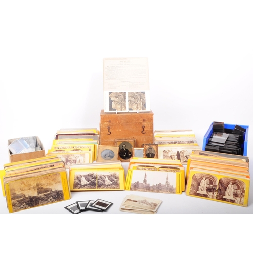 240 - An extensive collection of late 19th and early to mid 20th century stereoscope viewer slides. The co... 