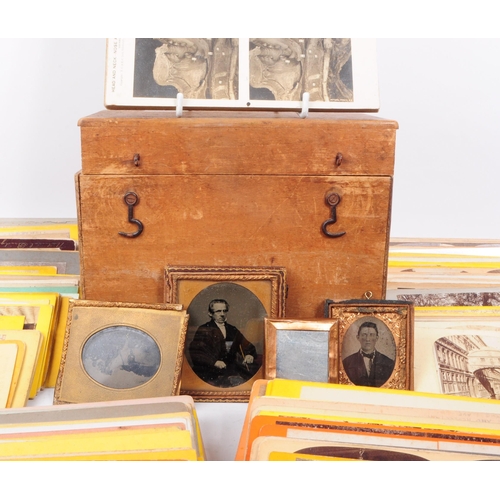 240 - An extensive collection of late 19th and early to mid 20th century stereoscope viewer slides. The co... 