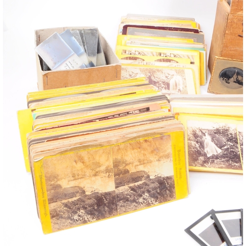 240 - An extensive collection of late 19th and early to mid 20th century stereoscope viewer slides. The co... 