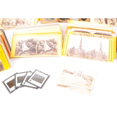 240 - An extensive collection of late 19th and early to mid 20th century stereoscope viewer slides. The co... 