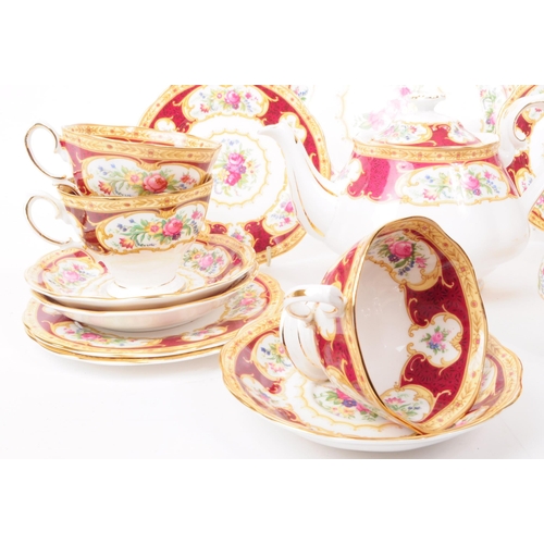 36 - Royal Albert - Lady Hamilton - A 20th century Royal Albert bone china part tea service to include si... 