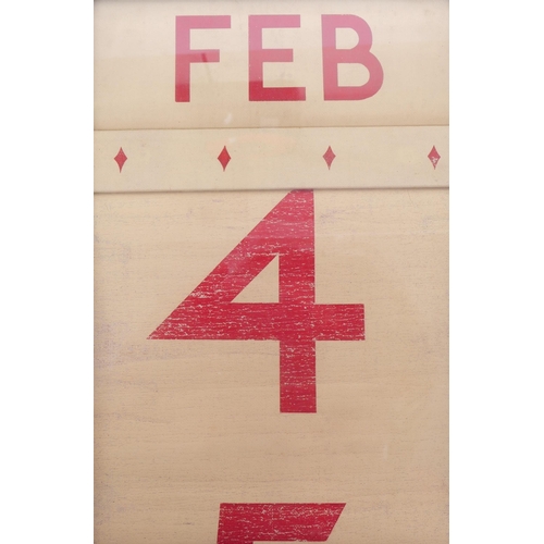 375 - GPO Perpetual Calendar. Wall mounted. Circa 1950s as used within the Post Office. Wood case in origi... 