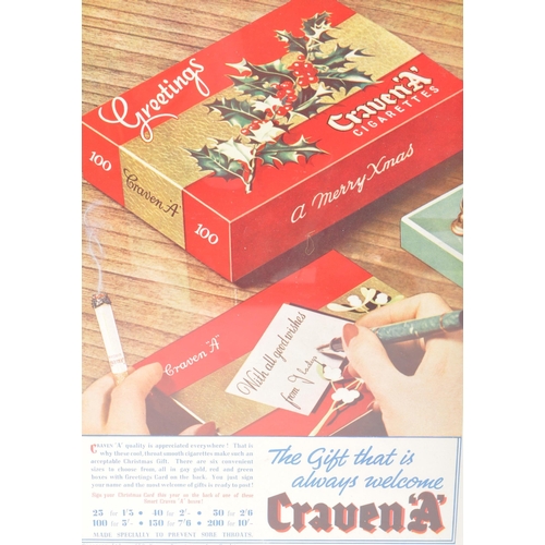 378 - Tobacciana. Cigarette advertising. 1937 advert for Craven A cigarettes 'Made specially for Sore Thro... 