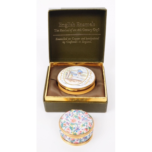 383 - Crummels - Halcyon - A vintage mid 20th century Crummels Winnie The Pooh enamelled pill box, alongsi... 