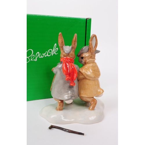 40 - Beswick - A vintage 2001 porcelain Beatrix Potter 'Two Gentlemen Rabbits' figure no. P4210. Housed w... 