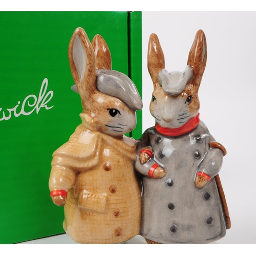 40 - Beswick - A vintage 2001 porcelain Beatrix Potter 'Two Gentlemen Rabbits' figure no. P4210. Housed w... 