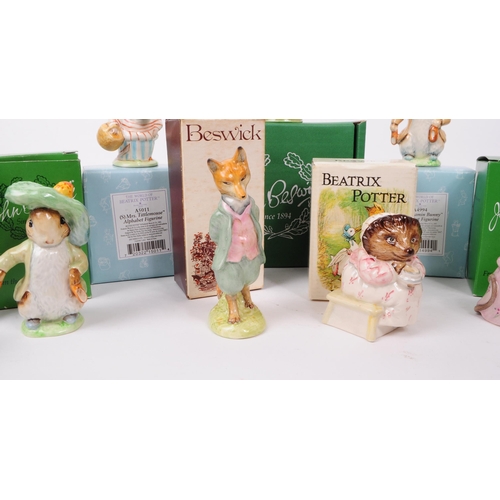 46 - Beswick - A collection of nine 20th century Beatrix Potter porcelain figures. Examples including, 'P... 