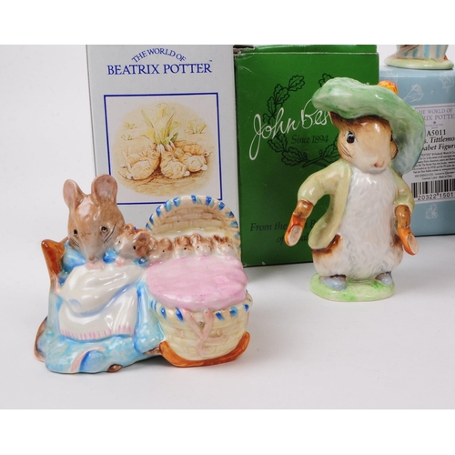 46 - Beswick - A collection of nine 20th century Beatrix Potter porcelain figures. Examples including, 'P... 