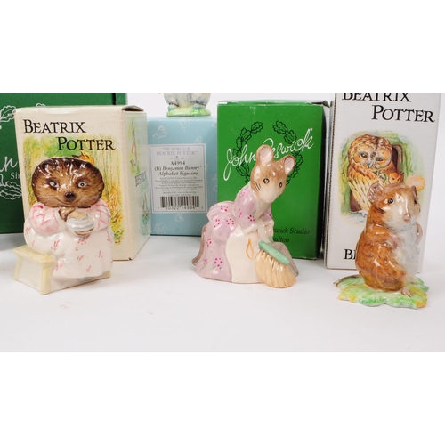 46 - Beswick - A collection of nine 20th century Beatrix Potter porcelain figures. Examples including, 'P... 