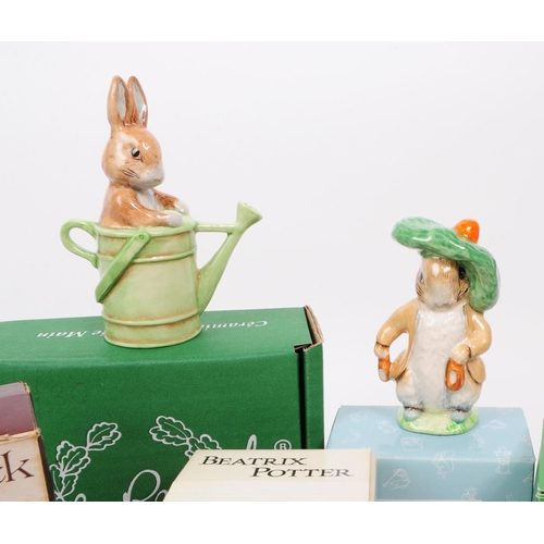 46 - Beswick - A collection of nine 20th century Beatrix Potter porcelain figures. Examples including, 'P... 