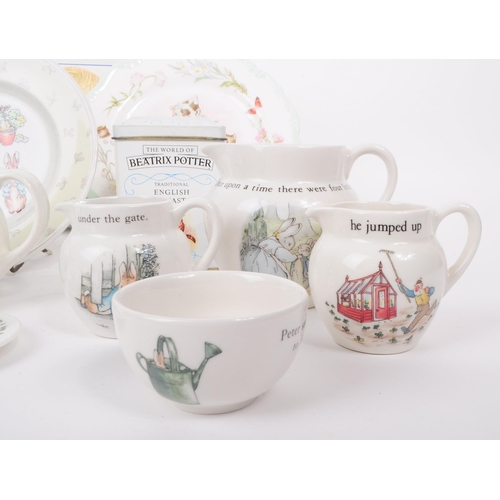 48 - A collection of vintage late 20th century Beatrix Potter collectables, including Wedgwood miniature ... 