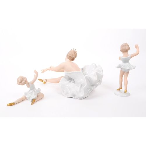 53 - Wallendorf - A collection of three late 20th century German porcelain ballerina figures, comprised o... 