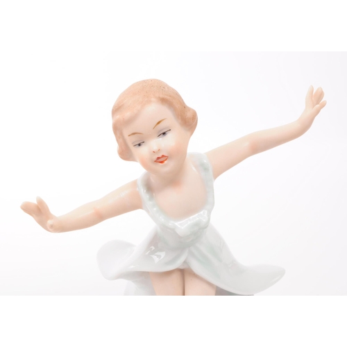 54 - Wallendorf - A collection of three late 20th century German porcelain ballerina figures, comprised o... 