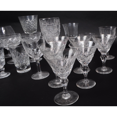 14 - A large collection of 20th century Thomas Webb and others glassware, including liqueur glasses, port... 