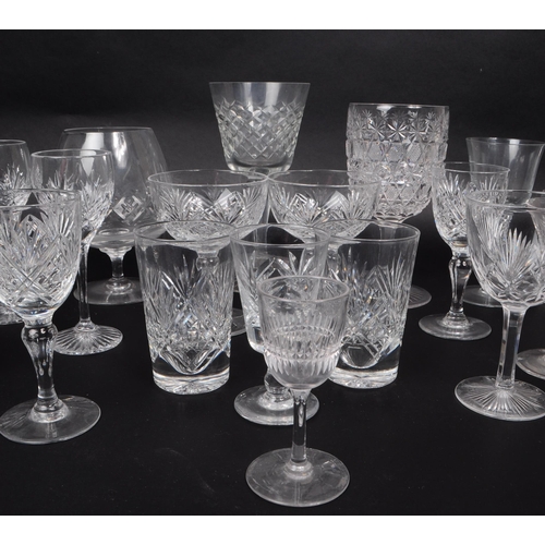 14 - A large collection of 20th century Thomas Webb and others glassware, including liqueur glasses, port... 