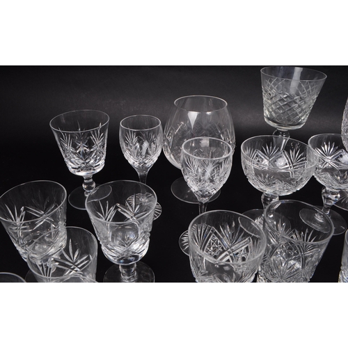 14 - A large collection of 20th century Thomas Webb and others glassware, including liqueur glasses, port... 