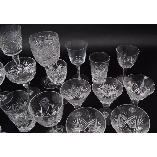 14 - A large collection of 20th century Thomas Webb and others glassware, including liqueur glasses, port... 